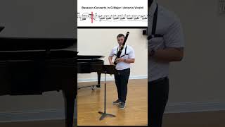 SNEAK PREVIEW  Vivaldi Bassoon Concerto in G Major Excerpt bassoon shorts shortsfeed [upl. by Reese]