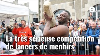 Cette commune organise un championnat du monde de lancers de menhirs [upl. by Charin]