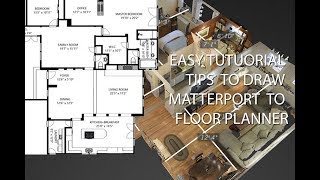 Tutorial  Floor Planner  Matterport  2D Floor Plan  3D Floor Planner [upl. by Moskow]