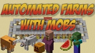 Minecraft Tutorial Mob Powered Pumpkin amp Melon Farm  Fast and Efficient [upl. by Ahsiki]