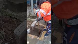 🚧 Urbaser Sumeet Team Clearing Rainwater Vents for Flood Prevention amp Community Safety 💧🌧️ [upl. by Camilo]