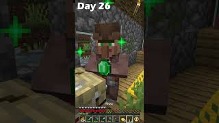 Mending Villager  Minecraft Hardcore 100 Days Season 2  Day 26  shorts minecraft 100days [upl. by Vickey500]