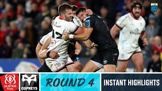 Ulster v Ospreys  Instant Highlights  Round 4  URC 202223 [upl. by Dlareme]