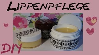 DIY Kosmetik selber machen Lippebalsam lip balm Pflege für die Lippen [upl. by Adnilak]