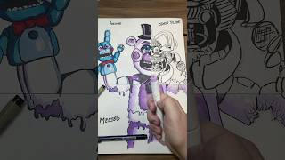 Drawing Funtime Freddy  Open Faceplate fnaf art shorts [upl. by Delogu]