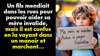 Un fils mendiait dans les rues pour pouvoir aider sa mère invalide mais il est confus en la voyant [upl. by Knowling]