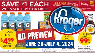 NEW MEGA Kroger Ad Preview for 62674  Buy 5 Save 100 Each Mega Sale amp MORE [upl. by Llorrac]