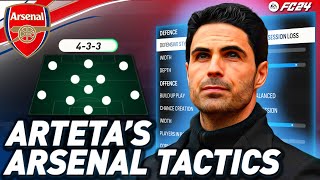 RECREATE THE PLAYING STYLE OF ARTETAS ARSENAL 433 TACTICS IN EA FC 24 [upl. by Kopans]