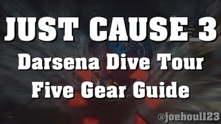 Just Cause 3  Darsena Dive Tour  Five Gear Guide [upl. by Irahc]