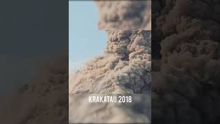 Krakatoa volcano explodes before 2018 Tsunami [upl. by Bilek16]