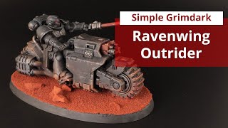 Grimdark Dark Angels Ravenwing outrider painting tutorial [upl. by Silvio]