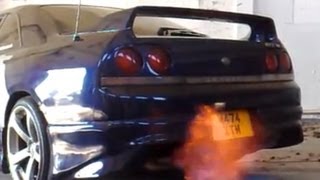 Nissan Skyline R33 GTST Type M Flames [upl. by Micki]