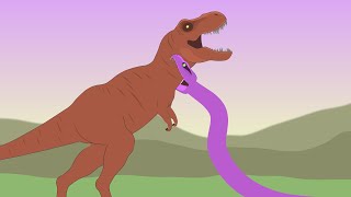 Tyrannosaurus Rex vs Titanoboa  Animation [upl. by Seema]