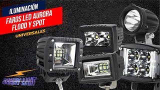 🛑Faros Auxiliares FLOOD y SPOT Offroad Universales🛑 Largo Alcance y Antiniebla AURORA  Sunny Light [upl. by Piefer]