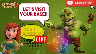 🔴LETS VISIT YOUR BASE amp 13 LEVEL CLAN GIVEAWAY SOON 😍 Clash of clans BHARAT PLAYERS [upl. by Grossman]