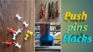 Push pins Hacks how to use pushpins for household Push pins usage [upl. by Aehc]