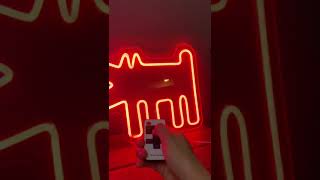 ✨Letrero de luz neon flex led ultra brillo Keith Haring Perro ladrando keithharing neonlighting [upl. by Grimonia]