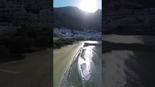 Sifnos greece cyclades greekislands greekheritage travel sifnos aerialvideography beach sea [upl. by Longerich]