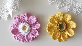 Crochet Chrysanthemum Flower Pattern [upl. by Arret565]