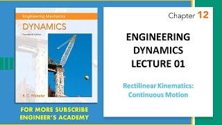 Lecture 1  Rectilinear Kinematics  Engineering Dynamics Hibbeler 14th Edition  Engineers Academy [upl. by Allicirp]