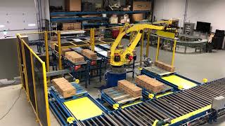 4 Lane Fanuc Robot Palletizing System [upl. by Misha796]