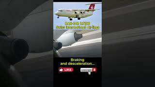 BAE 146 RJ100 approach amp landing  Zurich Airport 17072015 [upl. by Llevel]