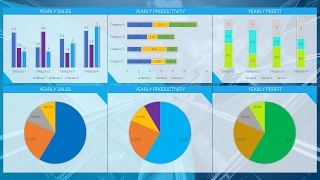 How to Create Most Beautiful Reporting Dashboard MICROSOFT POWERPOINT 365 TUTORIAL [upl. by Elocon]