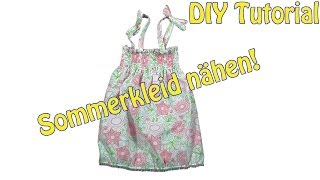 KINDER SOMMERKLEID SELBER NÄHEN  DIY  Nähen für Anfänger  Tutorial [upl. by Darken]