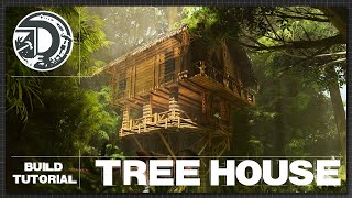 ARK Survival Ascended  Tree House  Build Tutorial [upl. by Nahgeem]