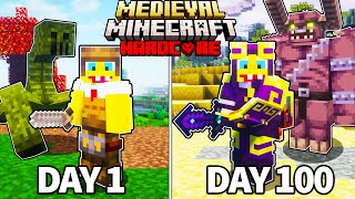 I Survived 100 Days In MEDIEVAL MINECRAFT Hardcore 1201 [upl. by Reeta]