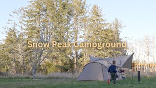 First time camping at Snow Peak Campfield [upl. by Atterehs]