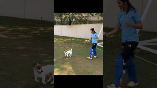 Jemimah Rodrigues with her best friend 🐶 ytshorts [upl. by Eittak]