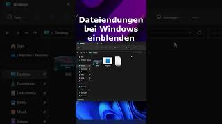 Dateiendungen anzeigen Windows 1110  Tutorial Deutsch [upl. by Rutherfurd]