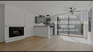 727 Westbourne 311 Los Angeles CA  1 Bedroom 1 Bath [upl. by Swee]