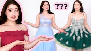 MYSTERY dress try on haul  trying on prom dresses [upl. by Liam]