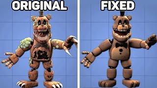 Fixed VS Original Animatronics in Five Nights at Freddys 3 [upl. by Attenyl]