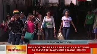 BT Mga boboto para sa Barangay Elections sa Masbate nagsimula nang umuwi [upl. by Eussoj]