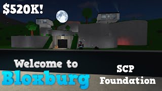 I Built a 520k Bloxburg SCP FOUNDATION on ROBLOX [upl. by Noyes]