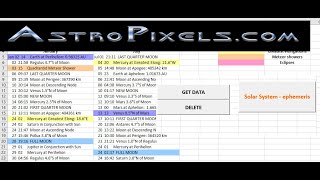 Astropixelscom ephemeris data extractor [upl. by Ahsenauj]