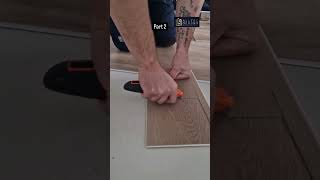 Durchgehende Verlegung von Vinylboden ohne Übergansgsschienen diy diywoodworking wood [upl. by Ewall]