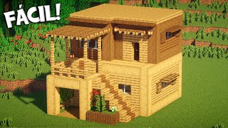 Minecraft Tutorial  CASA SIMPLES FEITA DE MADEIRA [upl. by Sebastien]