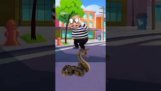 Chintu scared the thief by becoming a snake🐍shorts cartoon [upl. by Anairol]