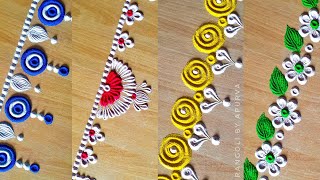 Border Rangoli Designs For 9 Days of Navratri Border Rangoli Diwali Rangoli Rangoli Designs [upl. by Rimaa]