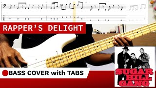 Rappers Delight  Sugarhill Gang BASS COVER  TABS [upl. by Shel]