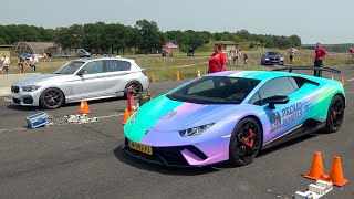 750HP Turbosystems BMW M140i XDrive vs Lamborghini Huracan Performante [upl. by Ttsepmet841]