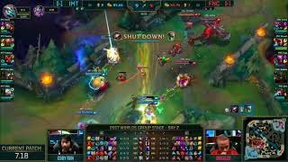 Fnatic vs Immortals  Rekkles Twitch Unlucky  Worlds2017 [upl. by Corson]