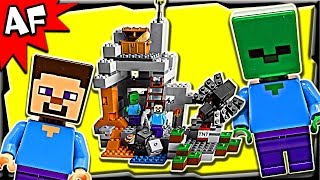 Lego Minecraft The CAVE 21113 Animated Stop Motion Review [upl. by Kcirdez]