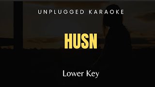 HUSN  ANUV JAIN  Karaoke  Lower Key  Female version [upl. by Jacob]