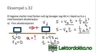 Bevegelse 1 del 2 bevegelseslikningene [upl. by Esilenna]