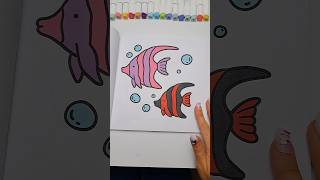 🐠Easy Fish Coloring🐠 Color with Me🏝🌊shorts asmr coloring colouring fish easy [upl. by Uy922]